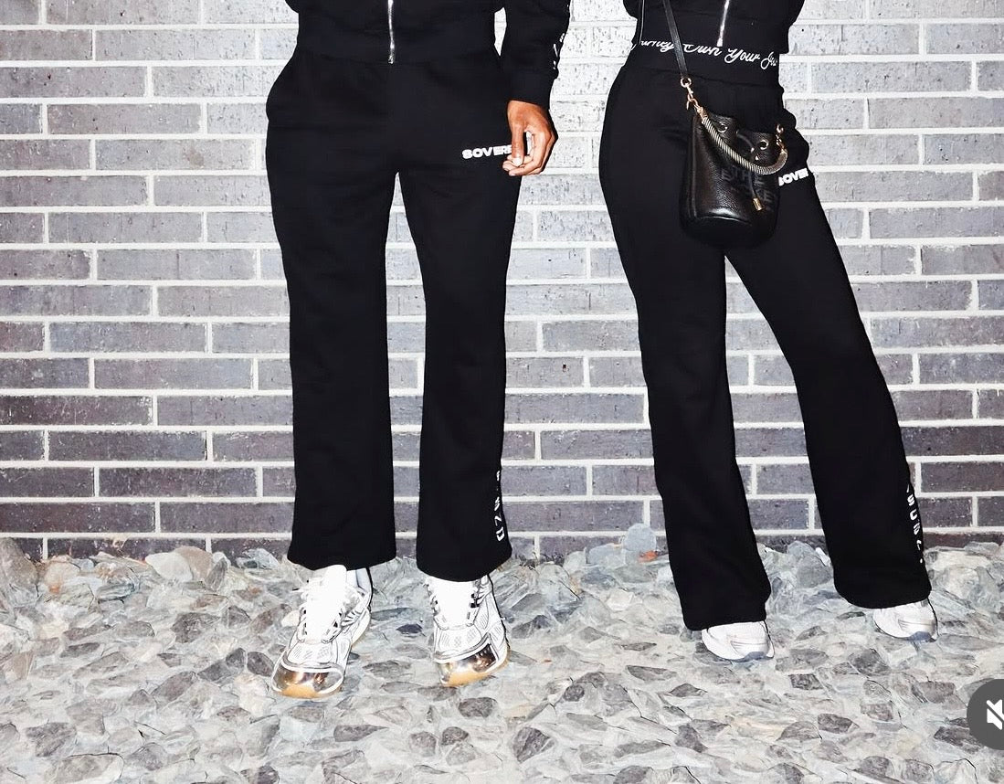 'Own Your Journey' Wide-Leg Sweatpants