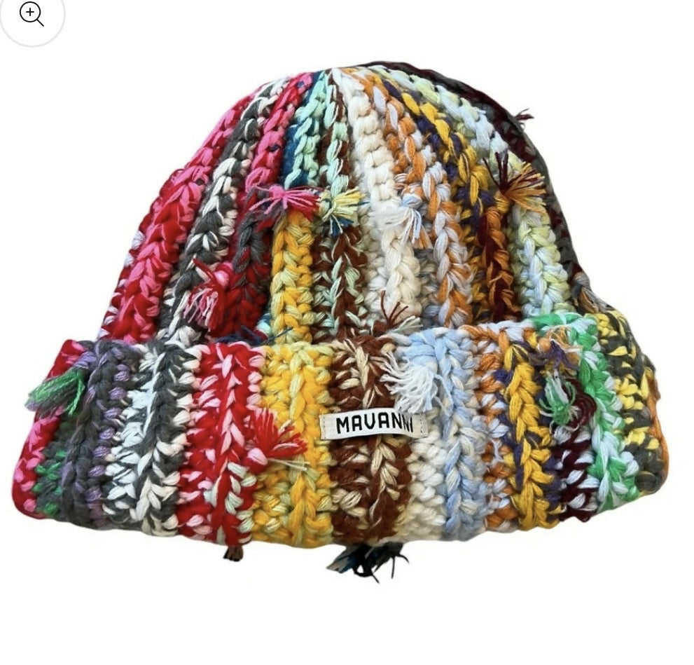 Knitted Multi-Color Cap