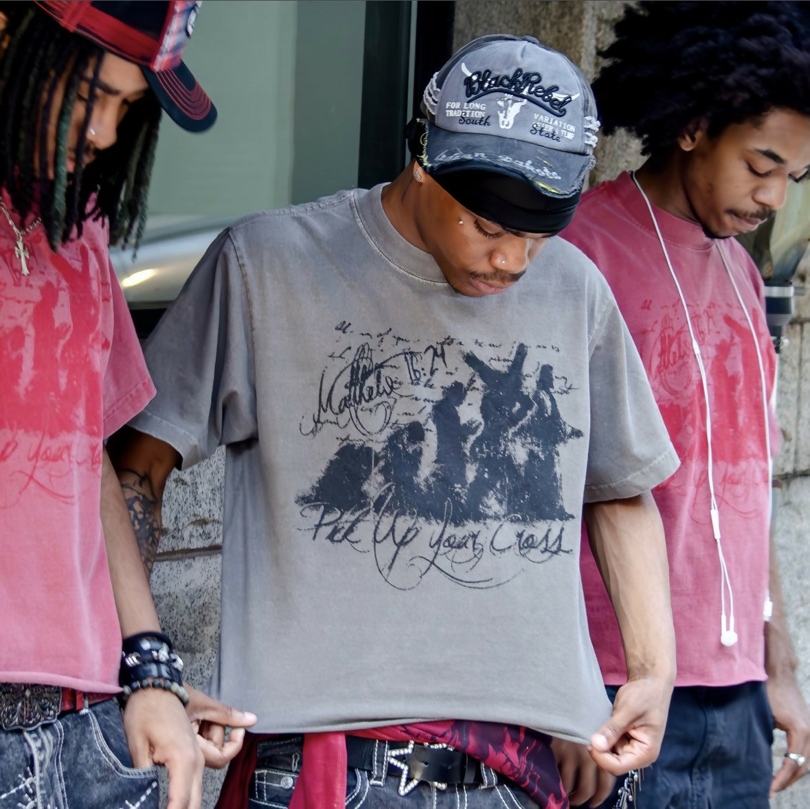 ‘PICK UP YOUR CROSS’ GRAY TEE