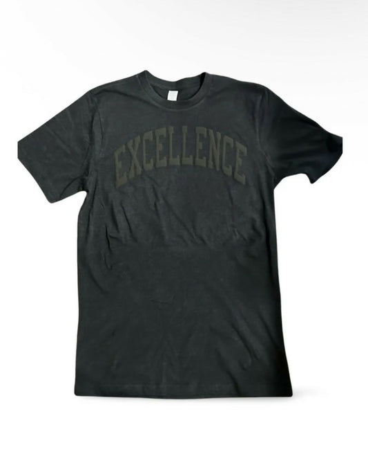 'Excellence' Blackout Puff-Print Tee