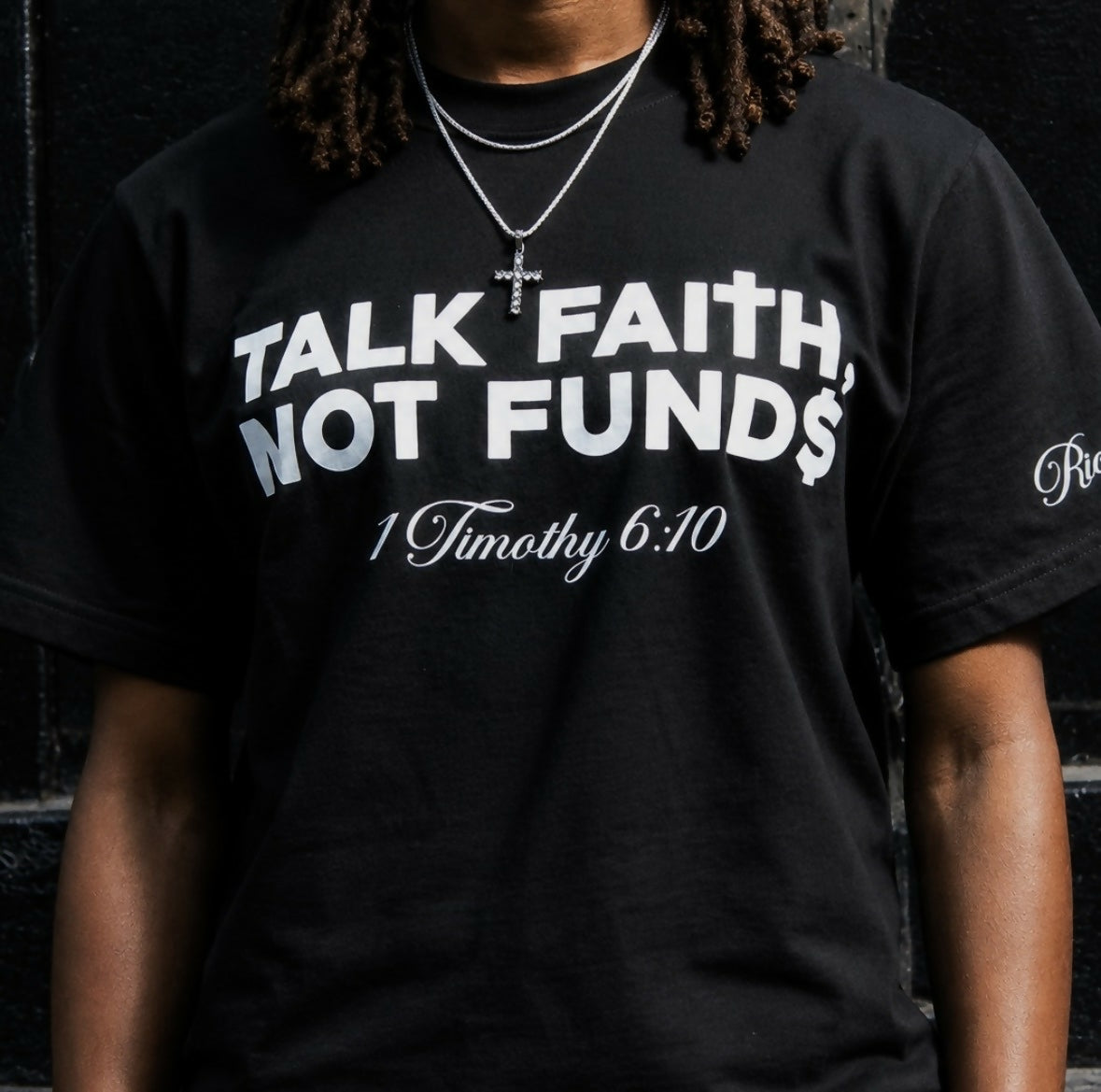 'TALK FAITH' BLACK TEE