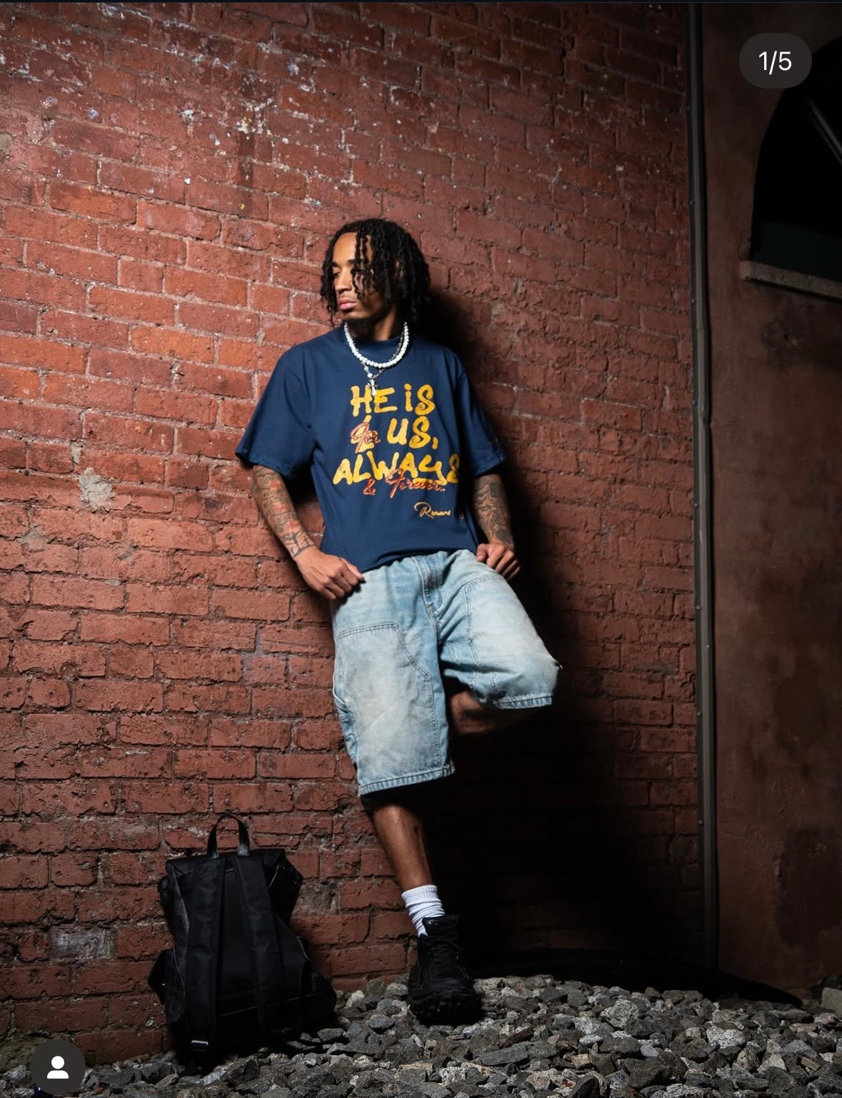 'He Is For Us' Heavyweight Tee