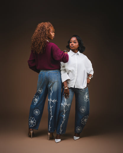 "Hannah" Barrel Jeans