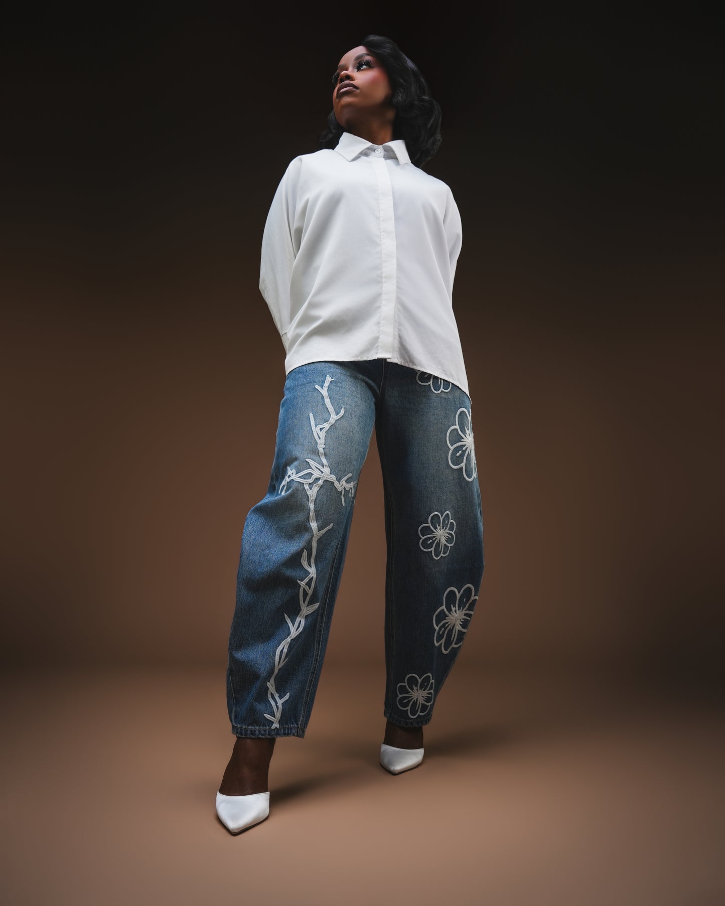 "Hannah" Barrel Jeans