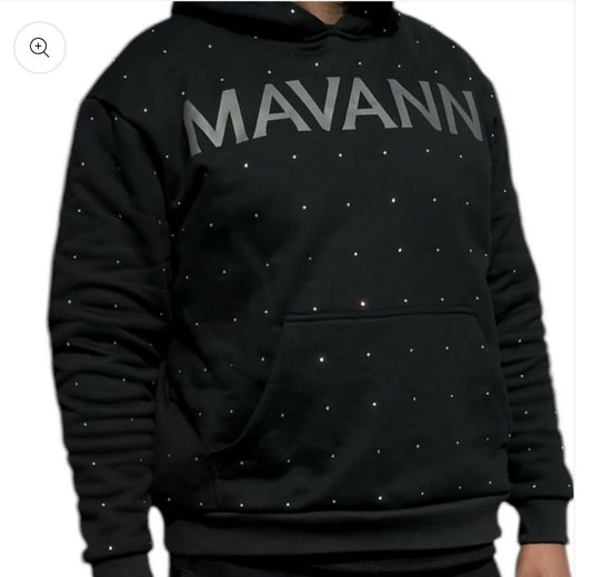 Encrusted Rhinestone Heavyweight Hoodie