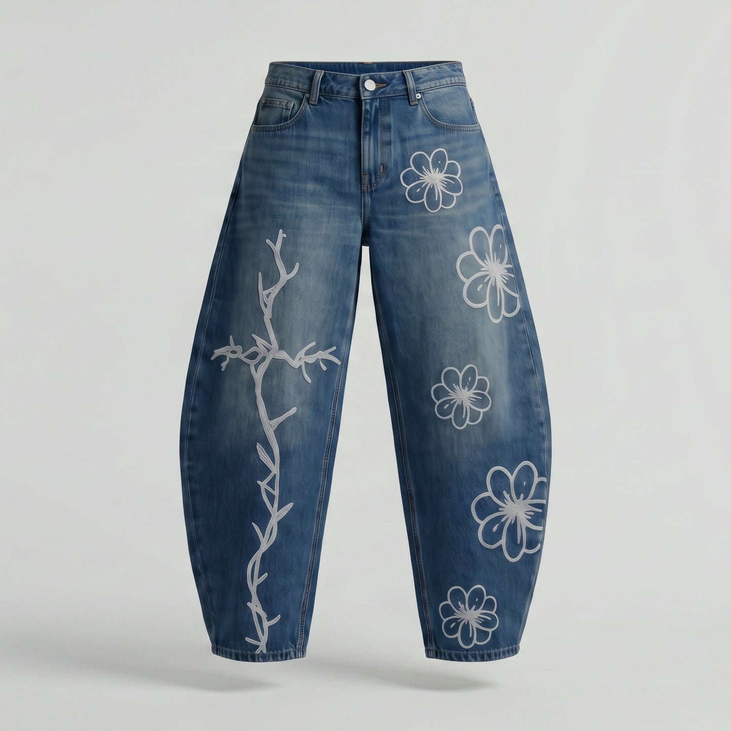 "Hannah" Barrel Jeans