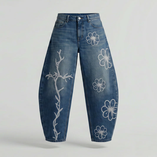 "Hannah" Barrel Jeans