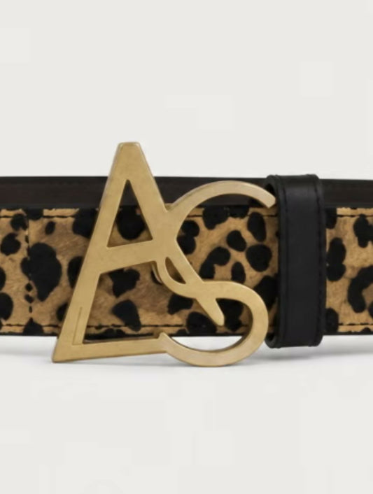 'Savanna' Animal Print Leather Belt